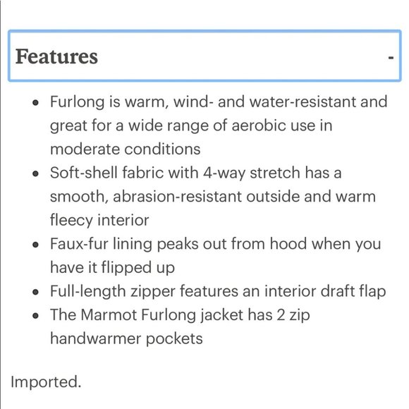 Marmot Women’s Furlong Fleece Lined Jacket Hood L - Picture 16 of 16